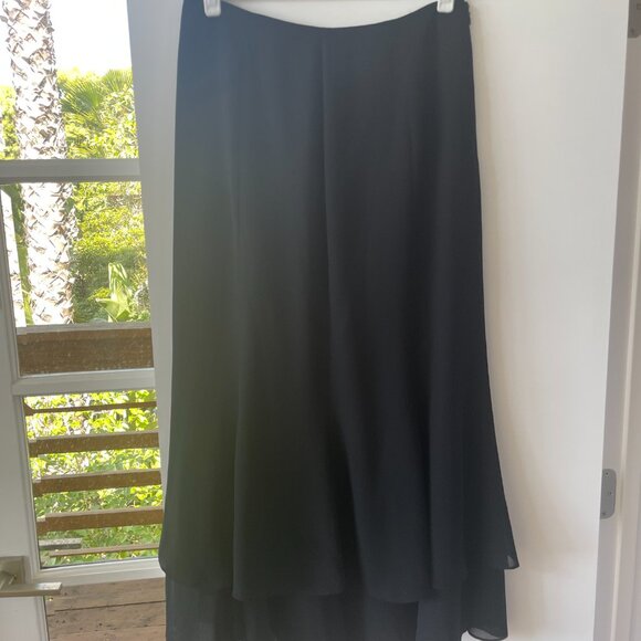 Adrianna Papell Evening Essentials Black Formal Maxi Skirt, 14 - Picture 2 of 5